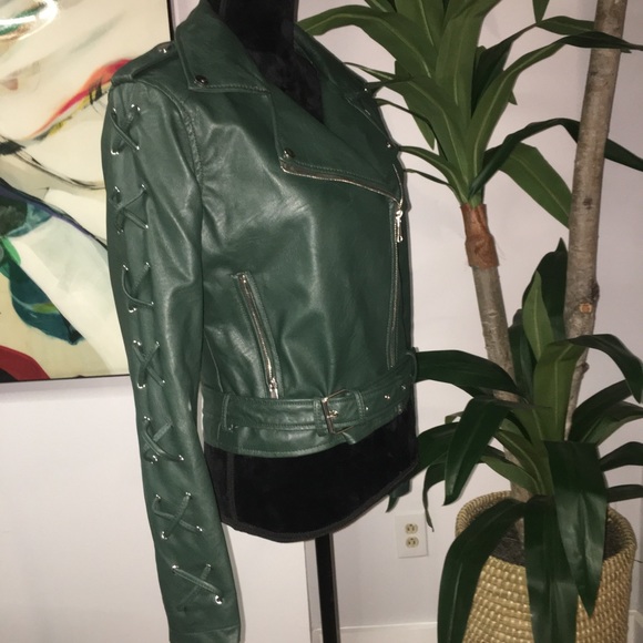 Edgy Vegan Leather Jacket - Picture 3 of 4